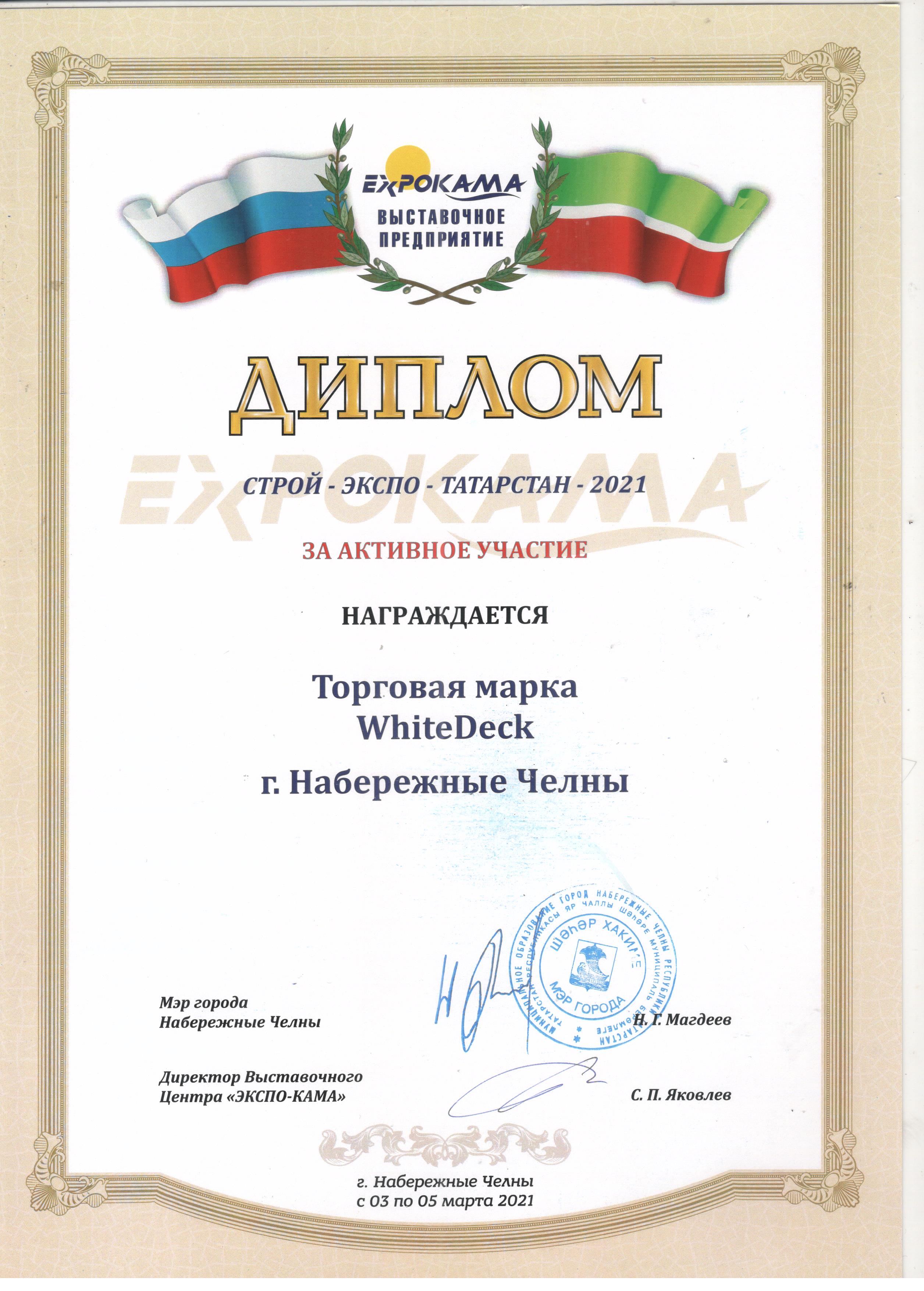 Диплом Строй-Экспо Татарстан 2021