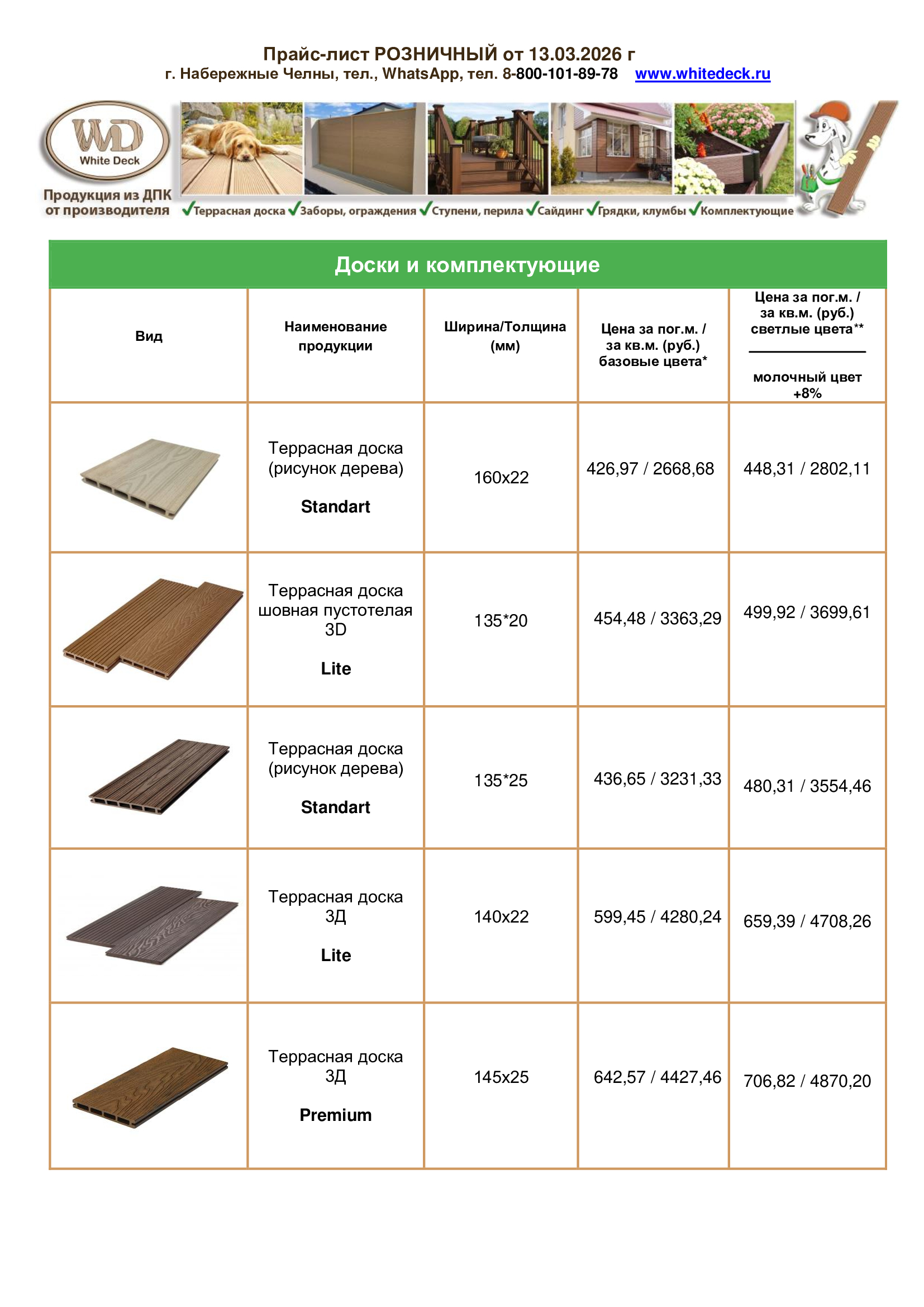 террасная доска цена